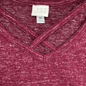 A NEW DAY Criss-Cross V Neckline Top | XS
